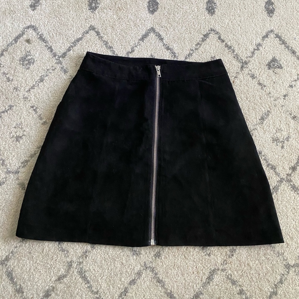 Black Suede Skirt